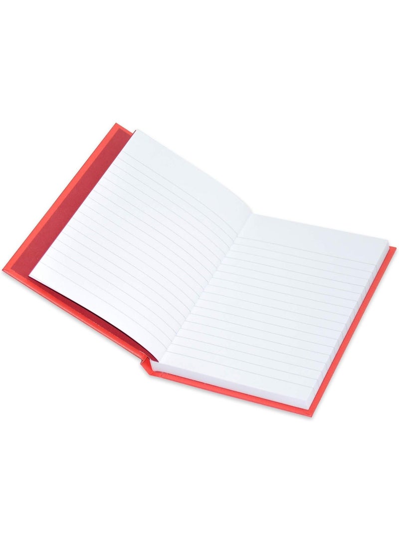 FIS 5-Piece Neon Hard Cover Note Book, 100 Sheets, Single Line, A6 Size, Red Colour - FSNBA6N250 - Image 3